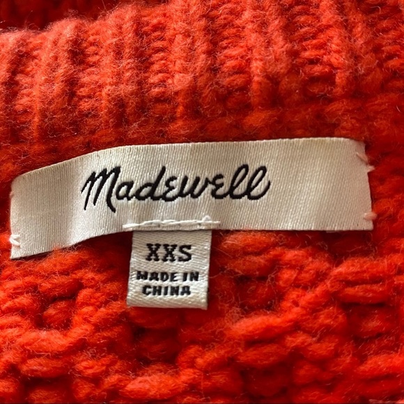Madewell Crew Neck Pullover Cable Knit Sweater XXS - Picture 7 of 9